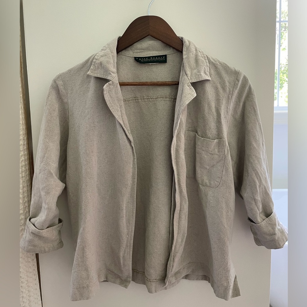 Harve Benard Casual Linen Tan Blazer